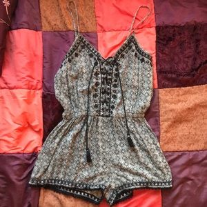 Black and Grey Boho Romper